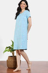 Zivame Starry Dreams Knit Cotton Knee Length Nightdress - Leisure Time — thumbnail 3